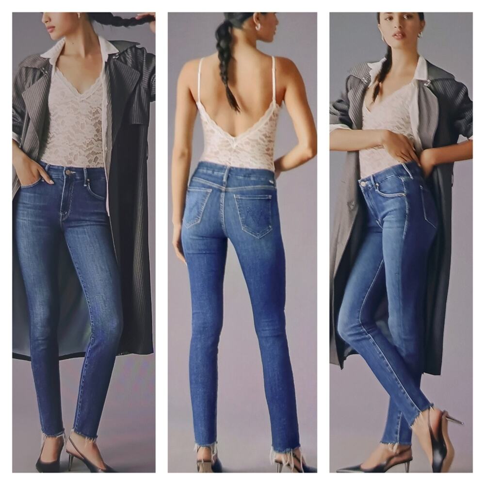 MOTHER Blue Ankle & Cropped Jeans